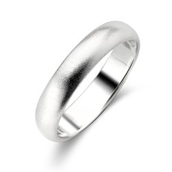 Silver Rings Bend Matt CSR-R4-02